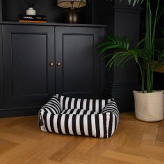Scruffs Amalfi Striped Box Dog Bed - Black alternative