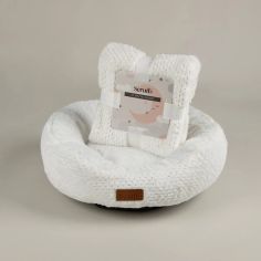Scruffs Starlight 'My First' Round Kitten &amp; Puppy Bed &amp; Blanket Set - Cream alternative