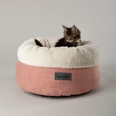 Scruffs Seattle Sanctuary Deep Round Cat Bed - Coral Pink