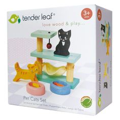Tender Leaf Pet Cats Wooden Play Set alternative