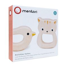 Mentari Bird and Kitten Teethers Set alternative