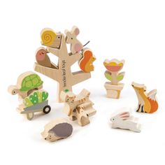 Tender Leaf Stacking Garden Friends Wooden Toy