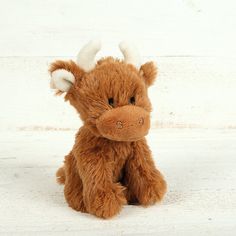 Jomanda Highland Cow Mini Plush Toy in Brown 11cm alternative