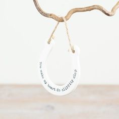 "You Make My Heart" Hanging Horse Shoe Decoration