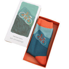 Mr Sparrow Men's Cycling Hill Climb Matchbox Socks