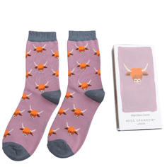 Mr Sparrow Men's Highland Herd Matchbox Socks alternative