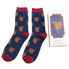 Mr Sparrow Men's Highland Herd Matchbox Socks alternative