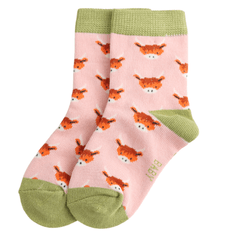 Sparrow Baby Highland Cow Socks - Light Pink
