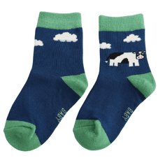 Sparrow Baby Cow Socks - Navy