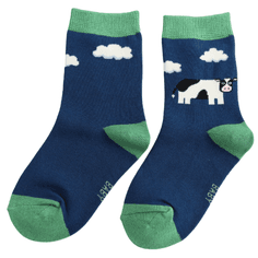 Sparrow Baby Cow Socks - Navy alternative