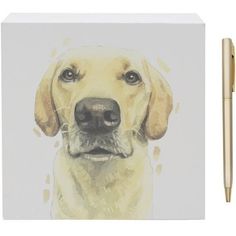 Gold Labrador Memo Notepad