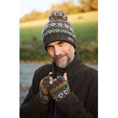Pachamama Mens Westport Earth Bobble Beanie Hat alternative