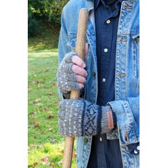 Pachamama Mens Tromso Navy Fingerless Gloves