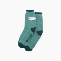 Fluffy Sheep Green Wool Socks