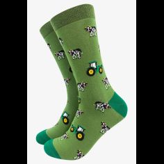 Men’s Bamboo Farm Animal &amp; Vehicle Socks Gift Set alternative