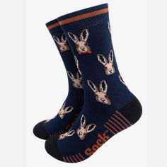 Men’s Navy Woodland Animal Socks Gift Box alternative