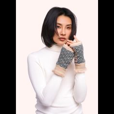 Powder Agatha Denim Mix Wrist Warmers alternative