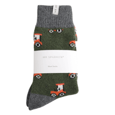 Mr Sparrow Tractor Winter Wool Socks Olive alternative