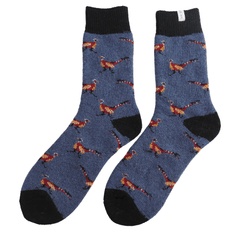 Mr Sparrow Winter Wool Pheasants Denim Socks