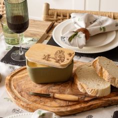 Selbrae House Tawny Owl Sage Green Butter Dish alternative