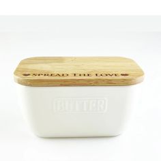 Selbrae House Spread The Love White Butter Dish