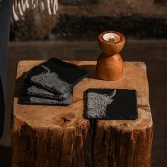 Selbrae House Highland Cow Slate Coasters - Set of 4 alternative