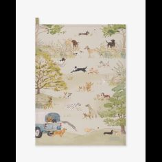 Sophie Allport Tails &amp; Trails Scene Tea Towel