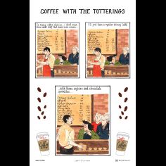 Tottering Coffee With The Totterings Tea Towel