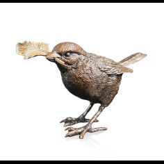 Richard Cooper Sparrow with Feather Bronze Sculpture