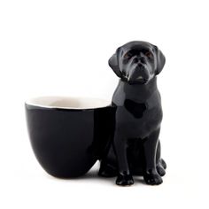 Quail Ceramics Black Labrador Egg Cup