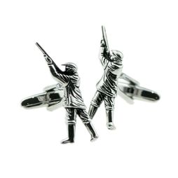 Shooter Pewter Cufflinks