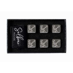 Selbrae House Set of 6 Stag Engraved Whisky Stones