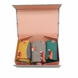 Miss Sparrow Ladies Fox Socks Gift Box