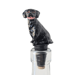 Black Labrador Dog Bottle Stopper/Wine Saver