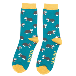 Men’s Badgers Teal Socks