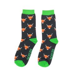 Men's Highland Cow Black Socks