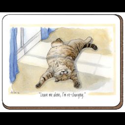 Alison's Animals I'm recharging Cat Coaster