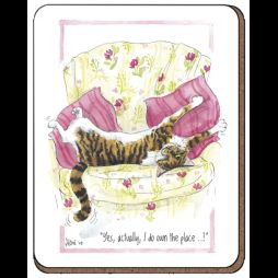 Alison's Animals Yes Actually Cat Coaster