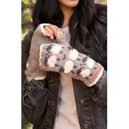 Pachamama Sheep Merino Wool Handwarmers Mushroom