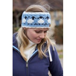 Pachamama Sheep Merino Wool Headband Blue
