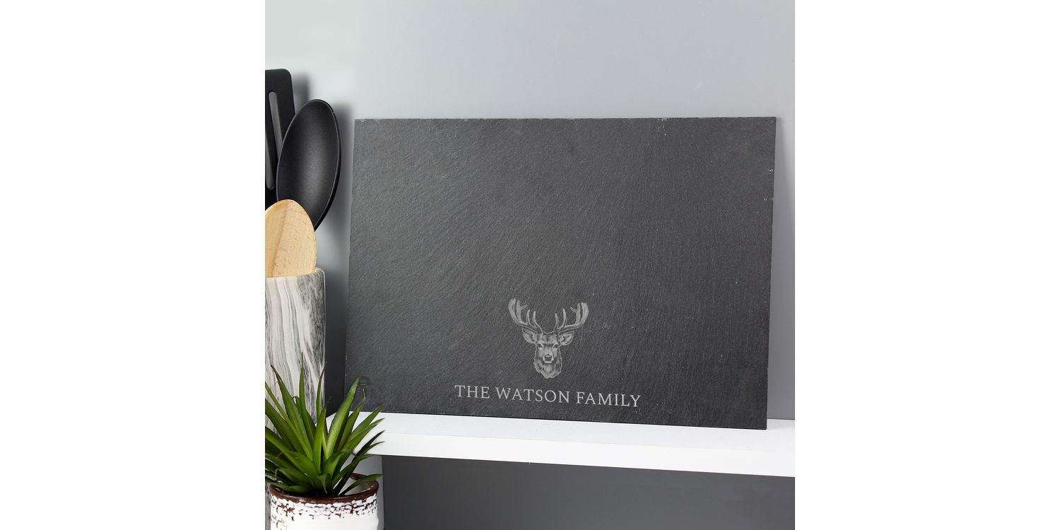 Set Of 4 Stag-Themed Placemats & 4 Coasters - Cork Backed, Laminated, Rectangle Design