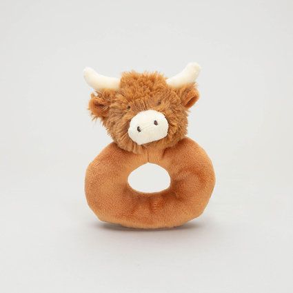 Farm Baby Raddle Buy Jomanda Highland Cow Baby Rattle with Horns only £6.99