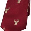 Soprano Wine Stag Head Woven Silk Tie additional 1