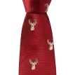 Soprano Wine Stag Head Woven Silk Tie additional 2