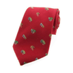 Soprano Red Woven Silk Country Tie with Fly Fishing Hook Design additional 1