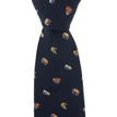 Soprano Navy Woven Silk Country Tie with Fly Fishing Hook Design additional 2