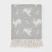 Remony Hare on Grey Merino Wool Throw additional 2