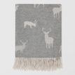 Remony Stag on Grey Merino Wool Throw additional 2