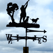Shooting with Two Labradors Metal Weathervane additional 3