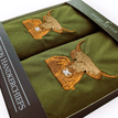 Highland Cow Embroidered Green Cotton Handkerchiefs additional 2